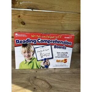 Learning Resources Write On Wipe Off Dry Erase Boards Set- 5 Reading Comp First+